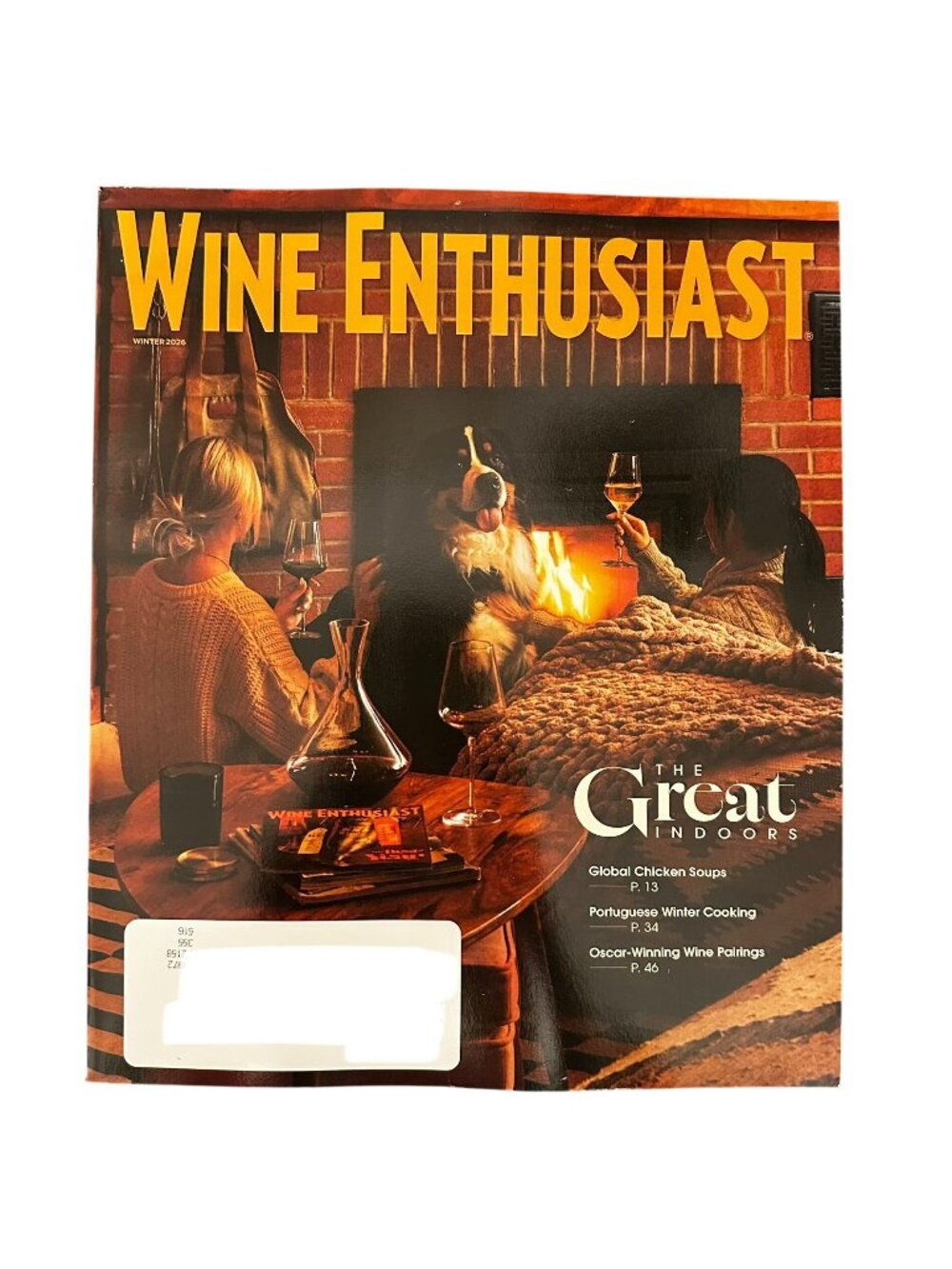 Wine Enthusiast Magazine Winter 2026 The Great Indoors Win Pairings Recipes